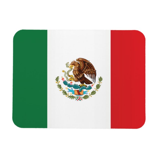 Mexikos Flagga Magnet (Horisontell)
