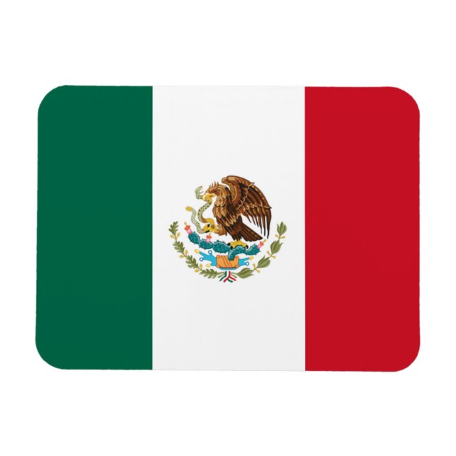 Mexikos flagga magnet (Horisontell)
