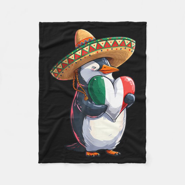 Mexikos flagga mexikansk stolthet mexikanska rötte fleecefilt (Framsidan)
