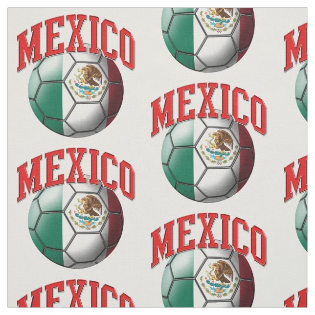 Mexikos Flagga Mexikanska golfen Ball Mönster Tyg (Provkarta)