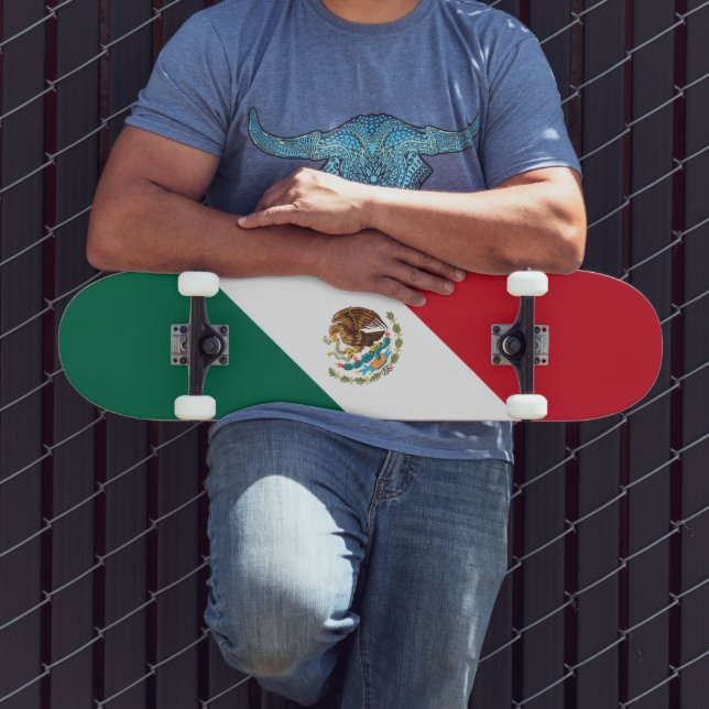 Mexikos flagga mini skateboard bräda 18,5 cm (Utomhus 3)