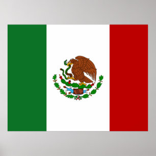 Mexikos flagga poster