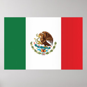 Mexikos flagga poster