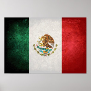 Mexikos flagga poster