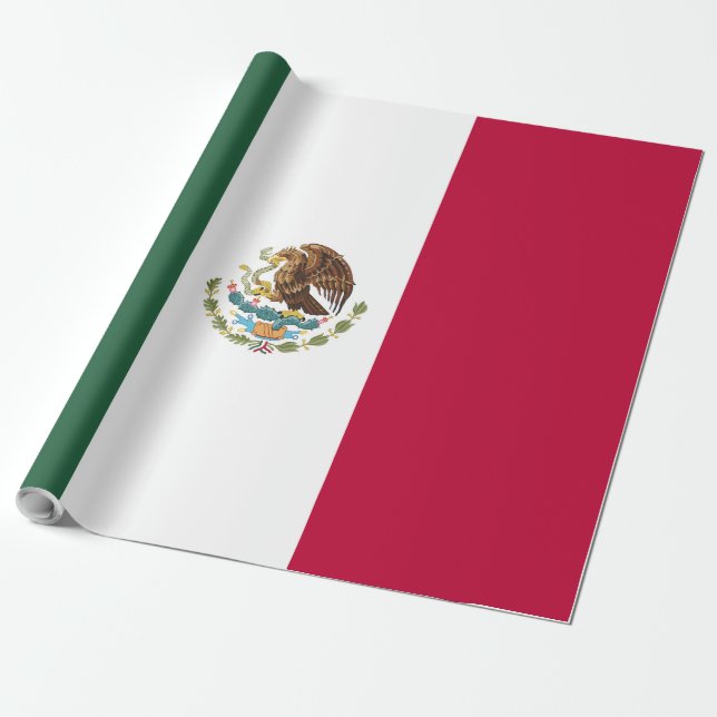 Mexikos flagga presentpapper (Utrullad)
