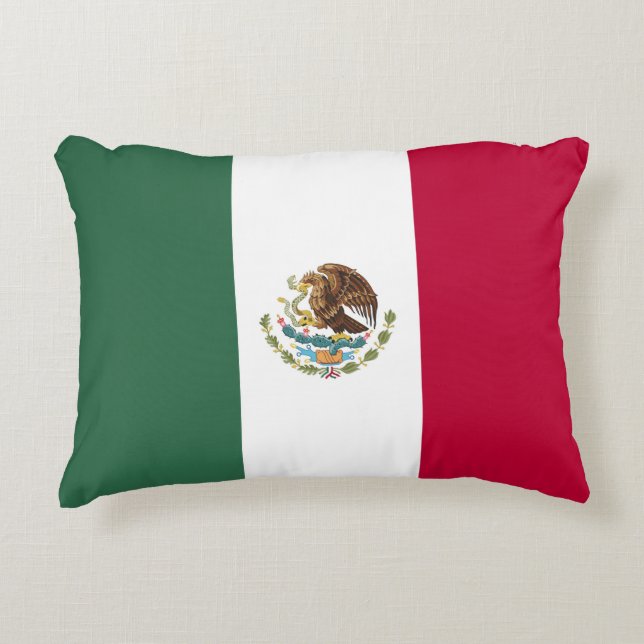 Mexikos flagga prydnadskudde (Framsidan)
