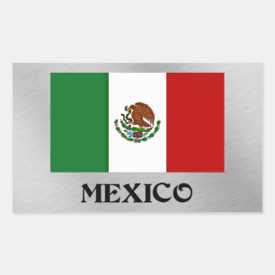 Mexikos flagga rektangulärt klistermärke