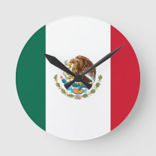 Mexikos flagga rund klocka
