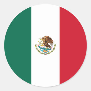 Mexikos flagga runt klistermärke