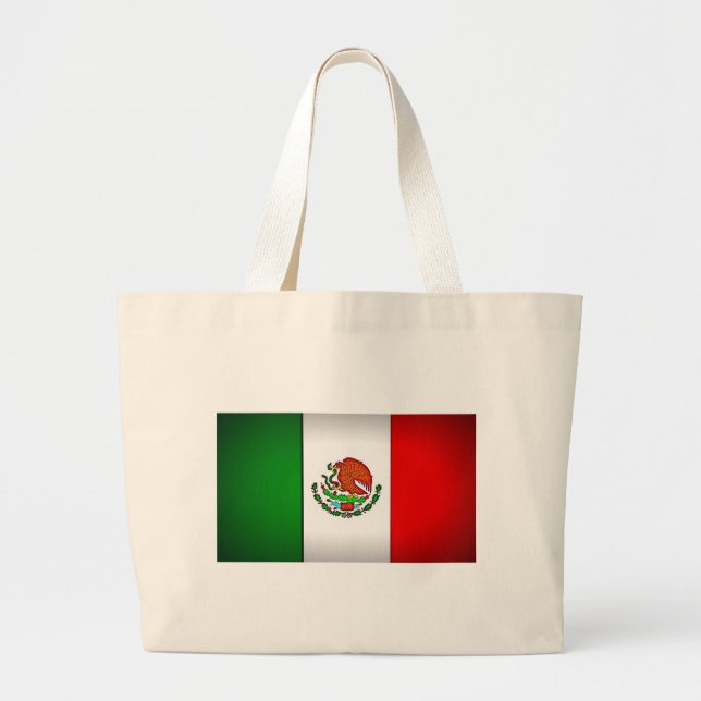 Mexikos flagga stiliserad jumbo tygkasse (Framsidan)