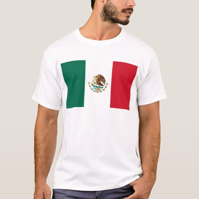 Mexikos flagga t-shirt (Framsida)