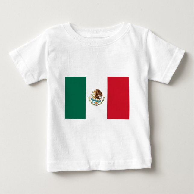 Mexikos Flagga T Shirt (Framsida)