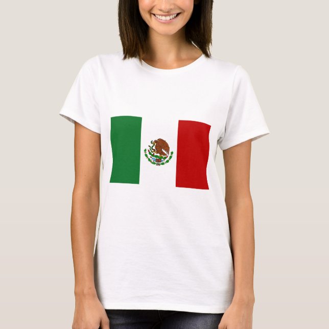 Mexikos flagga tee (Framsida)
