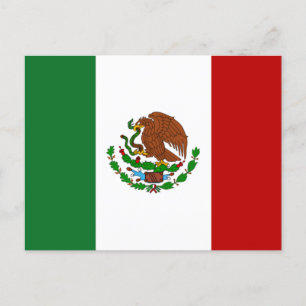 Mexikos flagga vykort