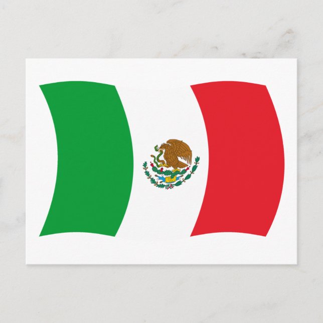 Mexikos flagga vykort (Framsida)
