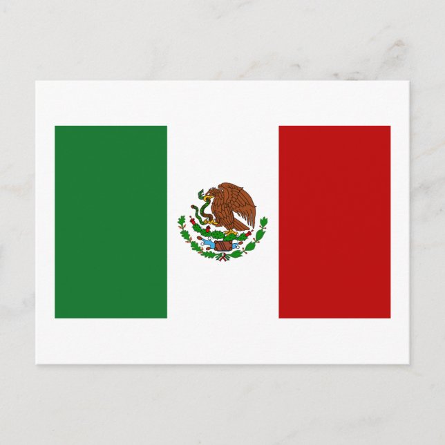 Mexikos flagga vykort (Framsida)