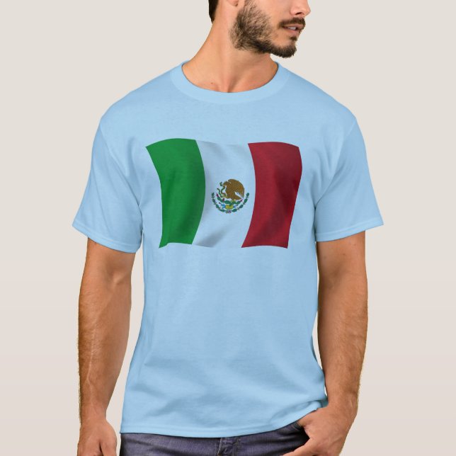 Mexikos flaggtröja tee shirt (Framsida)