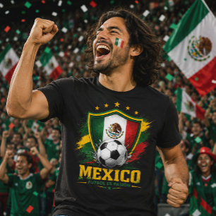 Mexikos fotbollsfan El Tri fotboll Världscupen fot T Shirt