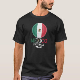 Mexikos fotbollslag atletisk flagga fotboll t shirt