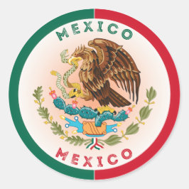 Mexikos kulturarvssymbol runt klistermärke