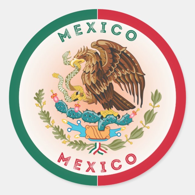 Mexikos kulturarvssymbol runt klistermärke (Framsida)