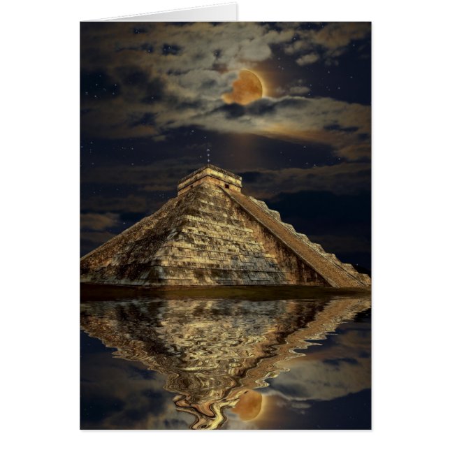 Mexikos och Perus anda, Mayan Incan Design Hälsningskort (Framsidan)