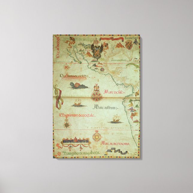 Mexikos och Perus erövring Canvastryck (Framsida)