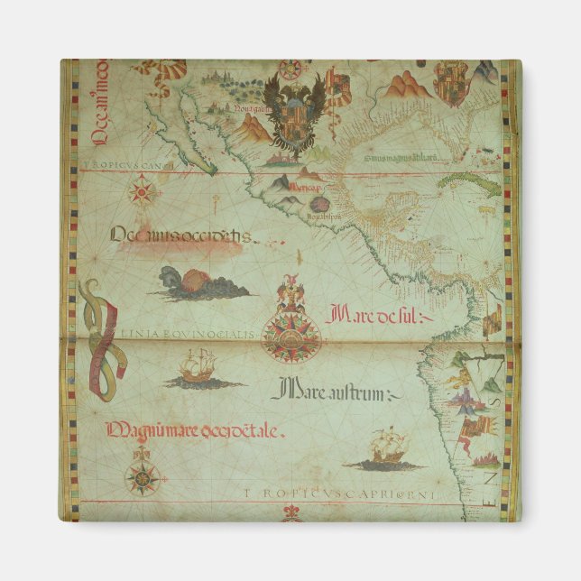 Mexikos och Perus erövring Magnet (Framsidan)