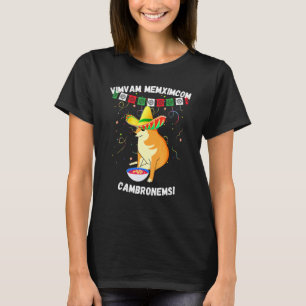Mexikos självständighetsdag Cheems Charro Hatt Poz T Shirt