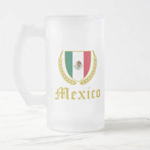 Mexikos vapen frostat ölglas