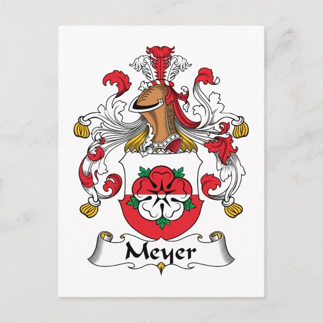 Meyer Family Crest Vykort (Framsida)