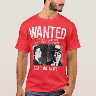 Meyer Lansky Mugshot Wanted Dead eller Alive T Shirt