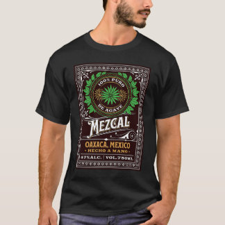 Mezcal Flaska-etikett T Shirt