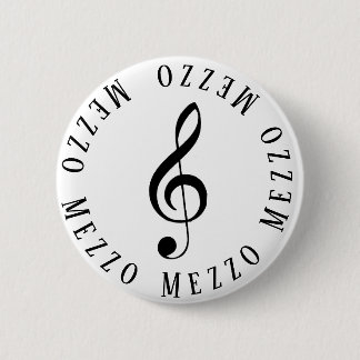 Mezzo Singer Treble Clef Button Knapp