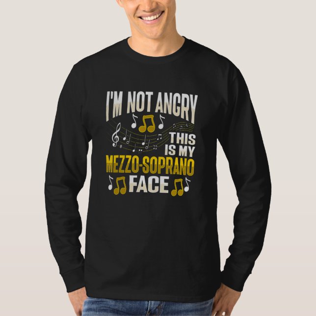 Mezzo-Sopran Röst Design för en Körmedlem T Shirt (Framsida)
