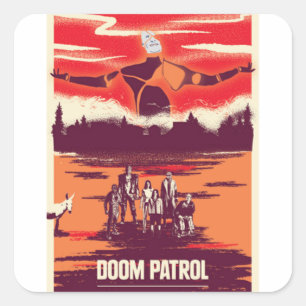 mf doom fyrkantigt klistermärke