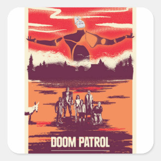 mf doom fyrkantigt klistermärke