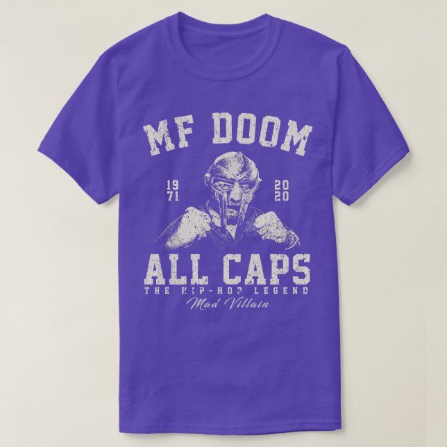 MF Doom Retro-Vintage, vit fyllning T Shirt (Design framsida)