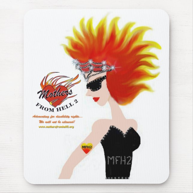 MFH2 - Flammande hår & Tiara Mousepad Musmatta (Framsidan)
