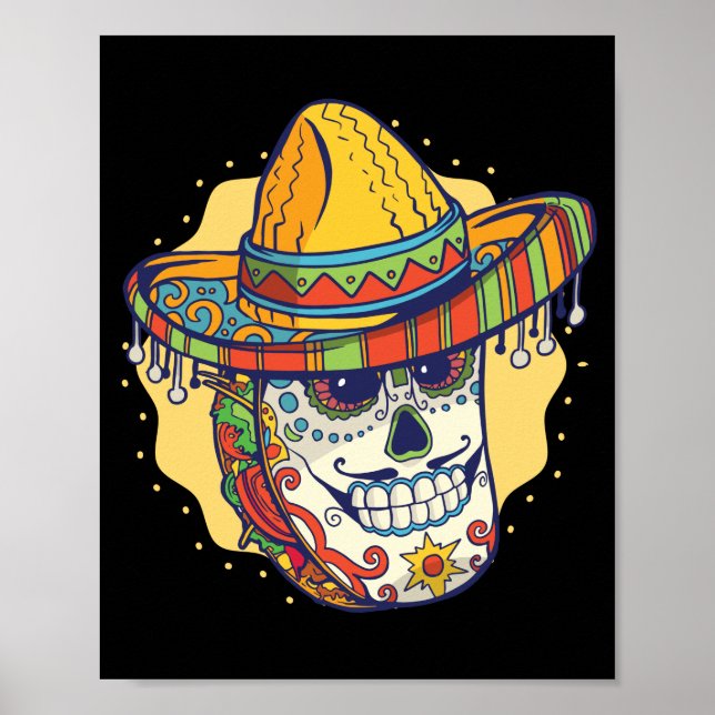 Mfrågade Mexican Taco Funny Poster (Framsidan)