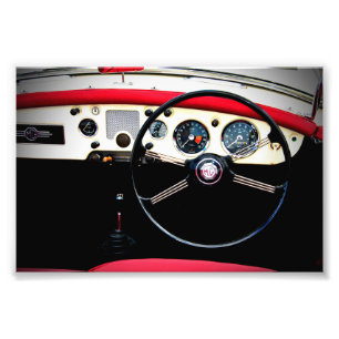 MG A Classic British Sports Car Insida Fototryck