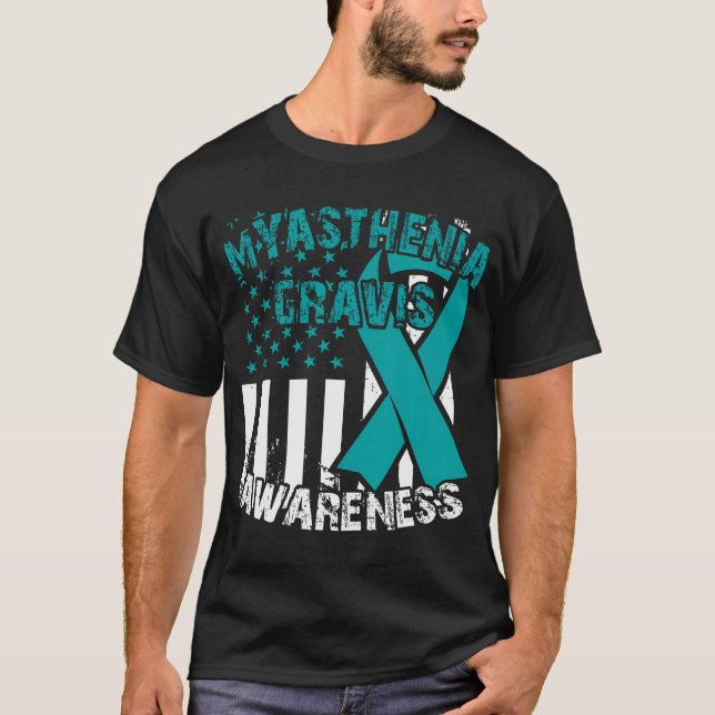 Mg Awareness T Shirt Myasthenia Gravis (Framsida)