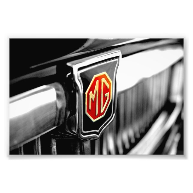 MG Classic British Sports Motor Car Fototryck (Framsidan)