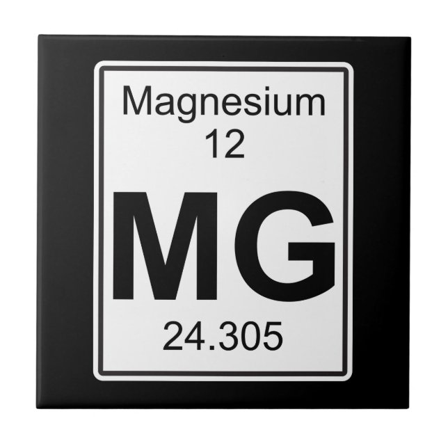 Mg - Magnesium Kakelplatta (Framsidan)