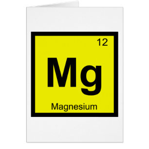 Mg - Magnesium kemi Periodiska systemet Symbol Hälsningskort