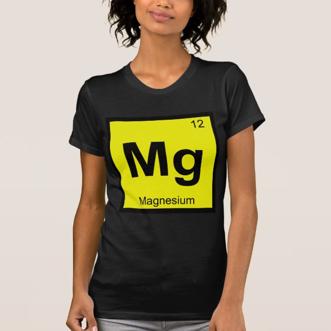 Mg - Magnesium kemi Periodiska systemet Symbol T-shirt (Framsida)
