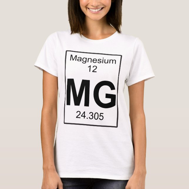 Mg - Magnesium Tee Shirt (Framsida)