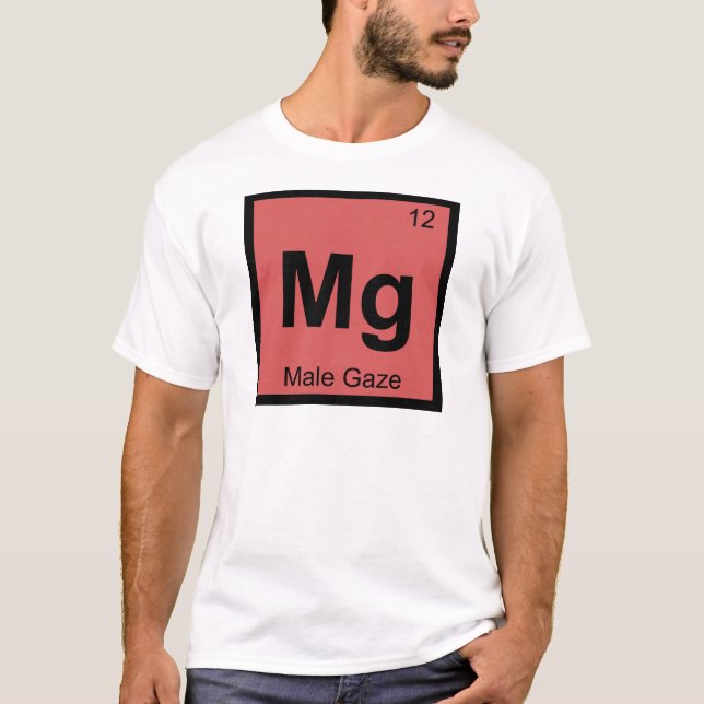 Mg - Manligt Blick Filmteori Kemisymbol Tee (Framsida)