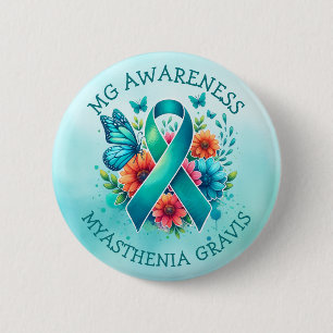 MG-medvetenhet Myasthenia Gravis Ribbon Knapp