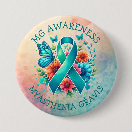 MG-medvetenhet | Myasthenia Gravis Ribbon Knapp